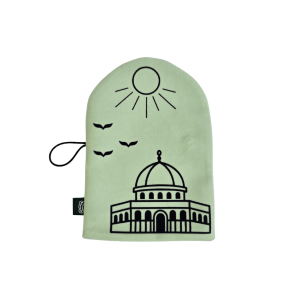 جانماز اولین قبله با طرح مسجدالاقصی و رنگ سبز پارچه‌ای