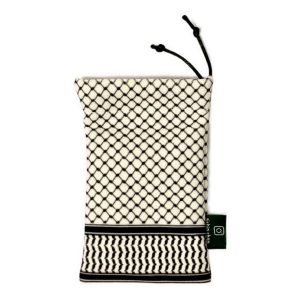 کیسه کوفیه با پارچه مخمل و رنگ مشکی و سفید